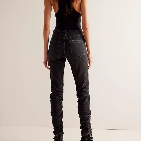 NWOT Free People Daliah Stacked Low Rise Straight Leg - Picture 4 of 4